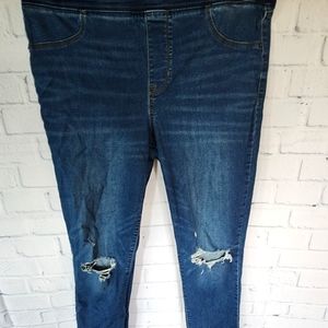 GUC Old Navy Deconstructed Denim Jeggings